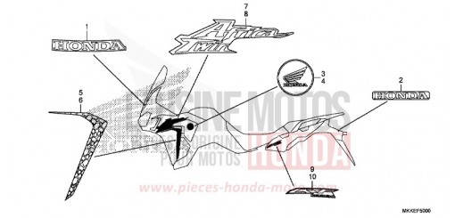MARQUE/RAYURE (1) CRF1000DK de 2019